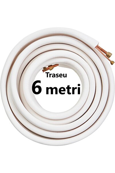 AdroPro Kit 6 metri Teava Cupru 1/4'', 3/8'' pentru instalare, montaj Aer con...