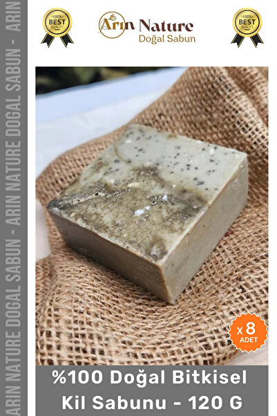 Carlburn # صابون الطين 100% طبيعي برائحة جميلة للوجه والشعر والجسم، صابون الط...