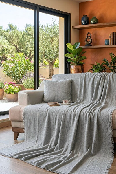 Valmia Home 100% قطن بولدان إيشي بي بنمط متعرج مقاس كبير بي بشرّابات ك غطاء أ...