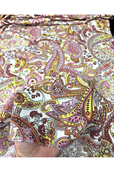 Kaan Şal Desen Pamuk Viskon Kumaş