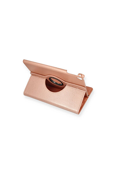 eco port حافظة جلدية لجهاز الآيباد 9.7 (2018) بدوران 360 درجة - ذهبي وردي