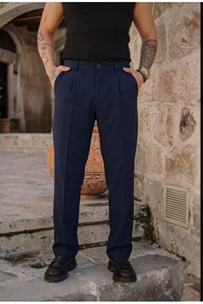 OUTFİT MAN Pantaloni clasici largi Nw, bleumarin
