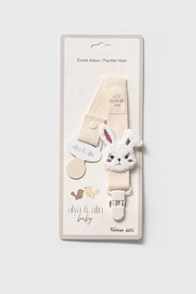 Alya&Alin Baby Emzik Askısı - Emzik Zinciri - Emzik Tutacağı Tavşan Figürlü