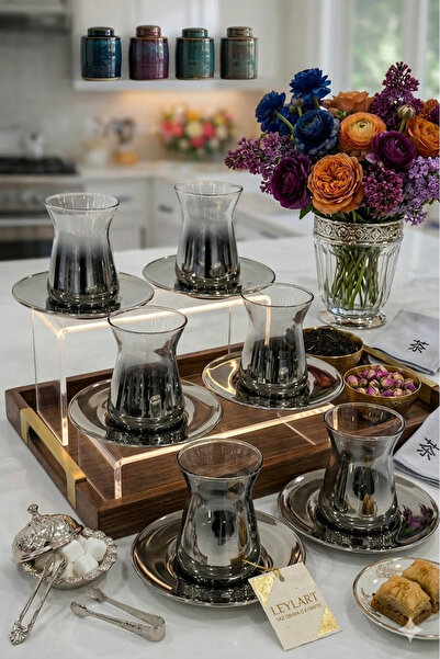 LeylArt Sapphire Tea Series, 12-Piece Tea Set, Tea Cup