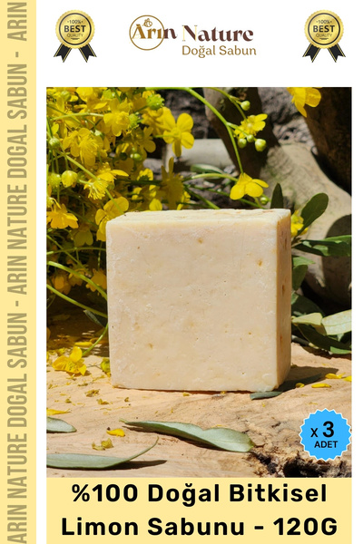 Carlburn # صابون الليمون 100% طبيعي برائحة جميلة لليدين والوجه والشعر والجسم،...