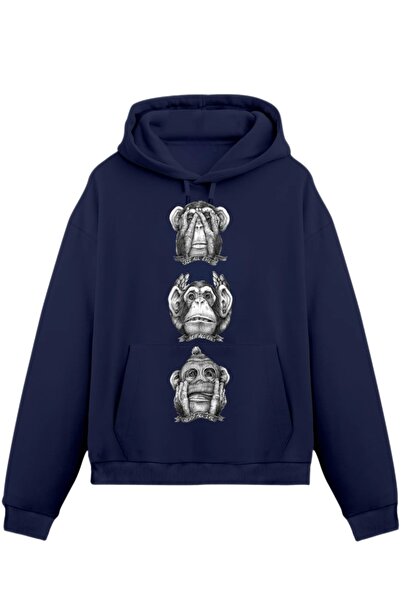 Rabona Fashion Nu vezi răul – Nu aud răul – Nu vorbești răul Hanorac cu design