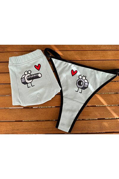 selenesilhouettes ÖZEL BASKILI İÇ ÇAMAŞIRI(ÇİFT KOMBİNİ)