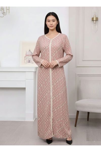 BRK Women's soft cotton nightgown with long sleeves