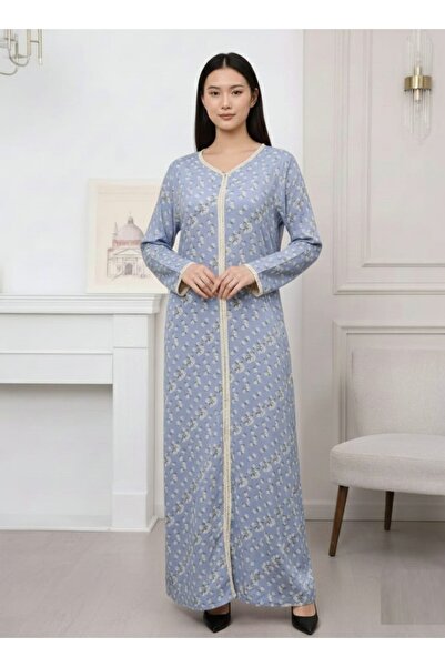 BRK Women's soft cotton nightgown with long sleeves