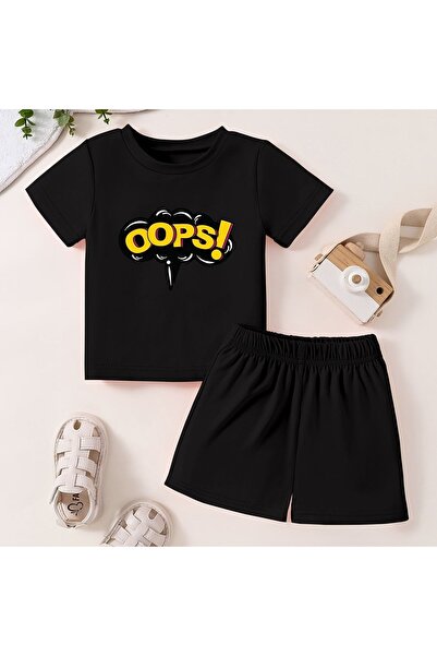 SVART WEAR Αυτόνομα! με τύπωμα Παιδικό μπλουζάκι και σορτς - Σετ συνδυασμού κ...