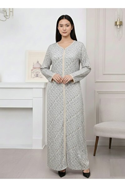 BRK Women's soft cotton nightgown with long sleeves