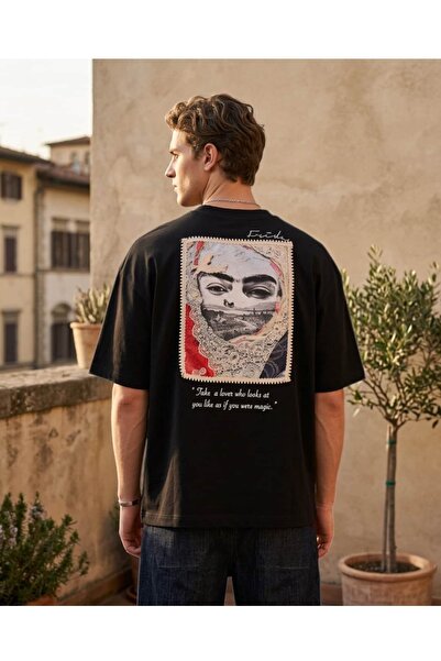 CANMODA Tricou negru unisex Frida Kahlo cu imprimeu cu textul „Take A Lover” ...