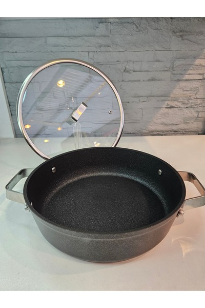 ALANYA HOME DECOR Scratch Proof Non Stick Low Casserole Scratch-Resistant Non-Stick Basic Pot 28X8Cm 4,20Lt