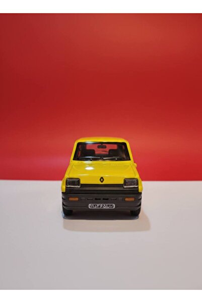 farddad Yellow Renault 5 Metal Pull-Back Toy Car Model Car Classic Car |   Gift