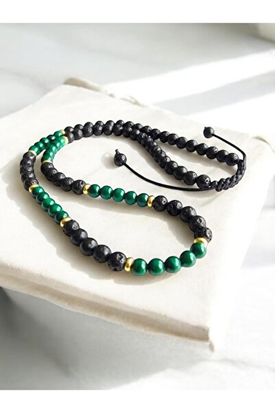 The Magıc of Healıng قلادة من حجر المالاهيت واللاف الطبيعي مكرمية قيراط لتخفي...