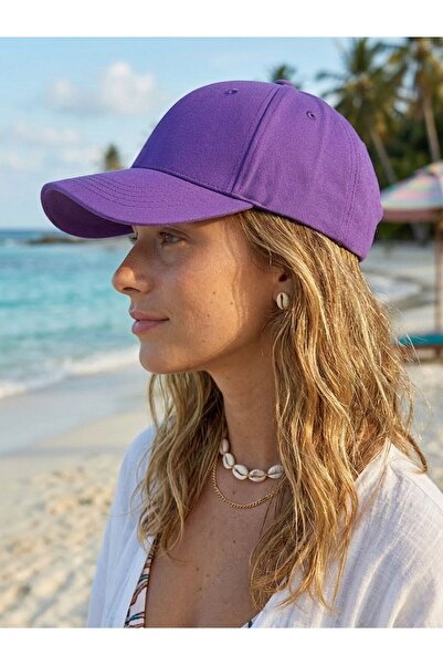 sf collection Purple Plain Basic Baseball Hat Unisex Adjustable Cap