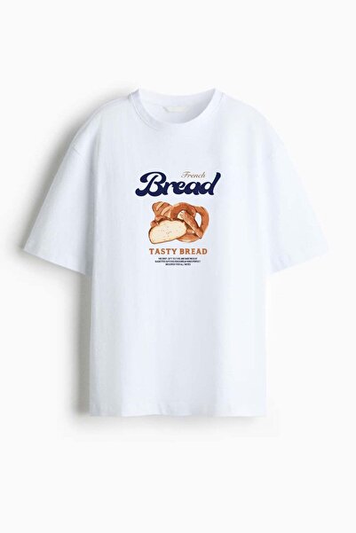 Monila Kadın Premium Kumaş Baskılı Oversize T-shirt