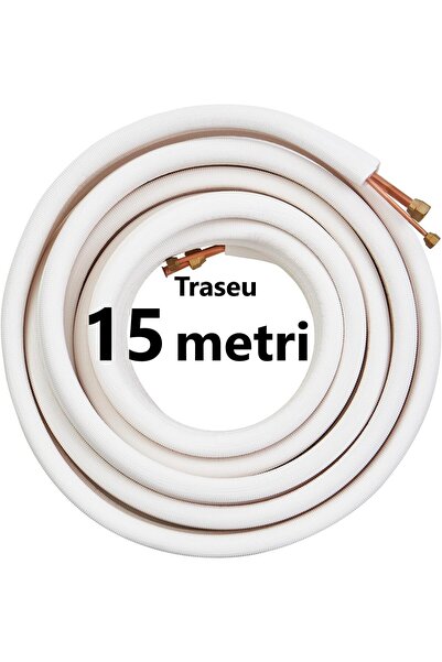 AdroPro Kit 15 metri Teava Cupru 1/4'', 3/8'' pentru instalare, montaj Aer co...