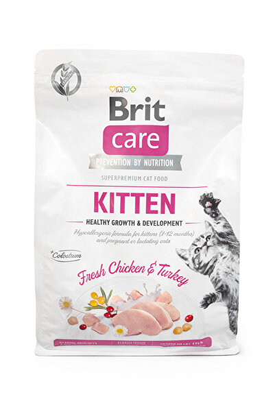 Brit Care طعام جاف للقطط الصغيرة خالٍ من الحبوب، يساعد على النمو والتطور الصح...