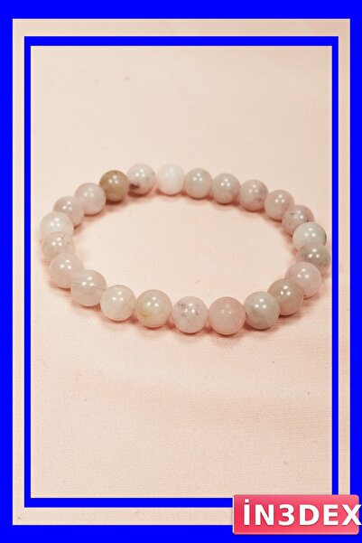 İN3DEX Handmade Bracelet from Natural Pink Quartz Stone