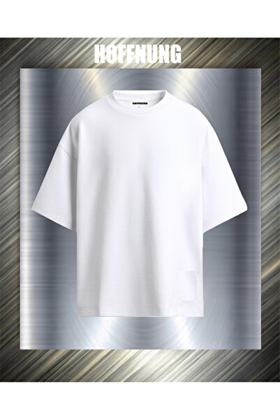 HOFFNUNG Unisex Short Sleeve Round Neck Blank Printed Solid Color Tshirt