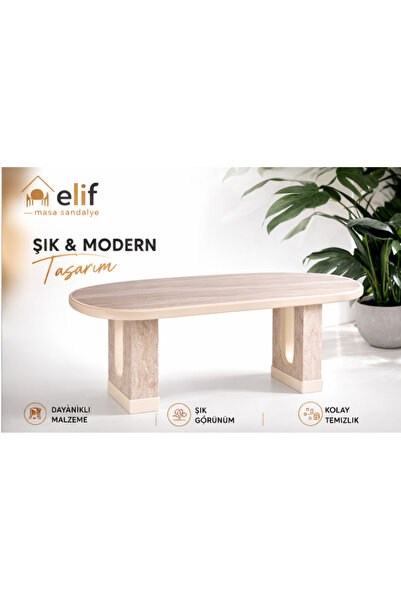 ELİF SANDALYE Elif Nova Modern Oval Masa