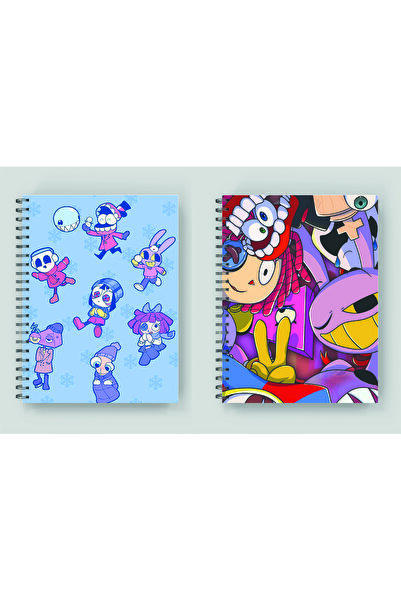 nihonwosekai 2 ADET The Amazing Digital Circus A5 Boy Defter