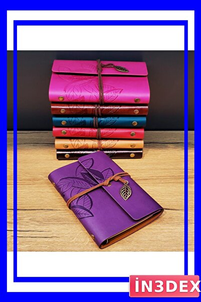 İN3DEX Leaf Patterned Notebook 40-Leaf Large Size Stationery