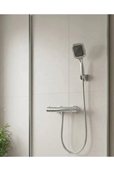 Epilons Πολυλειτουργικό μαύρο σετ ντους χειρός με σπιράλ σωλήνα και κρεμάστρα...