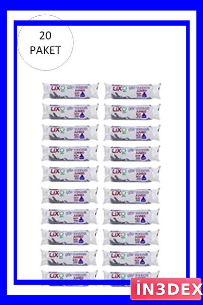 İN3DEX Large Size Garbage Bag 80X110Cm 200 Pieces Black