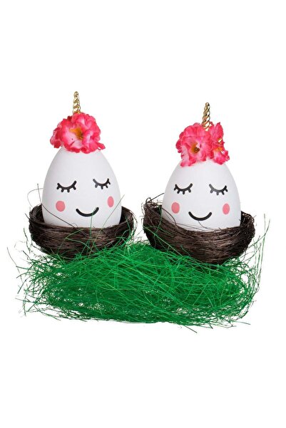 OEM Set Decorativ de Paste Oua Unicorni in Cos 12x6x12cm