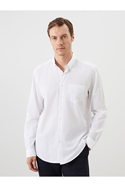 LC Waikiki Regular Fit Long Sleeve Poplin Men's Shirt