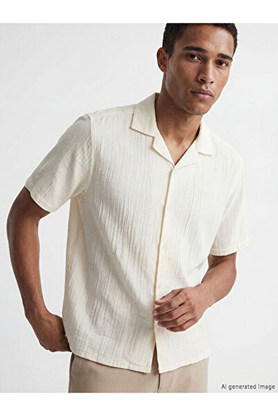 LC Waikiki Regular Fit Short Sleeve Muslin Men's Shirt