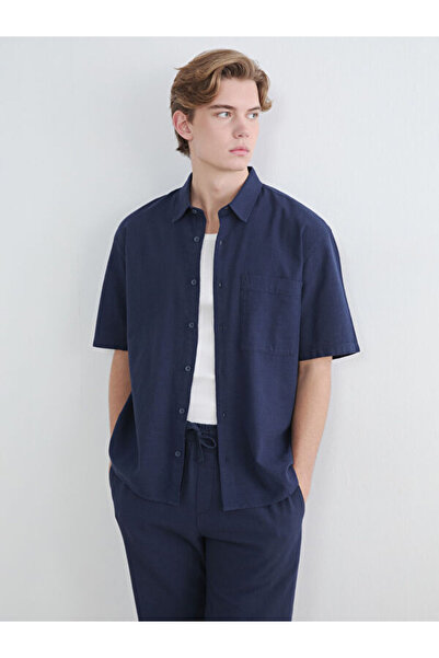 LC Waikiki Loose Fit Linen Look Men's Shirt