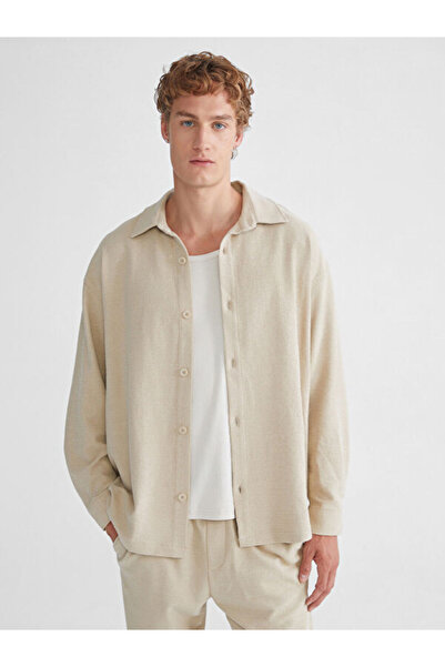 LC Waikiki Comfortable Fit Long Sleeve Gabardine Men's Shirt