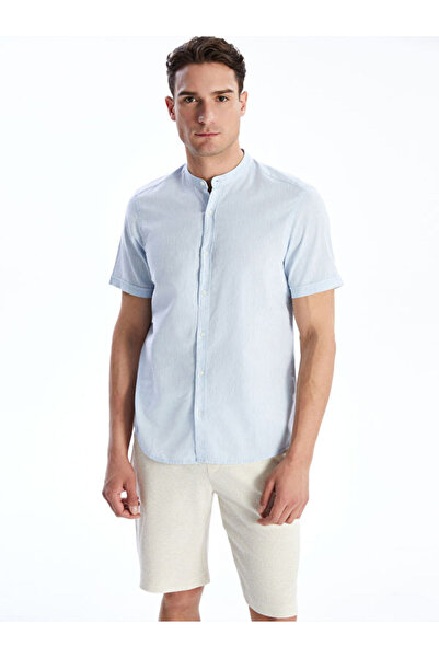 LC Waikiki Regular Fit Short Sleeve Linen Blended Men's Shirt