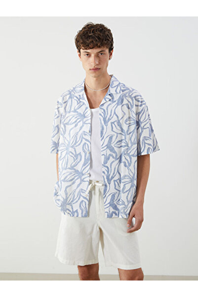 LC Waikiki Comfortable Fit Short Sleeve Patterned Men's Shirt