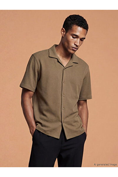 LC Waikiki Regular Fit Short Sleeve Resort Collar Men's Shirt
