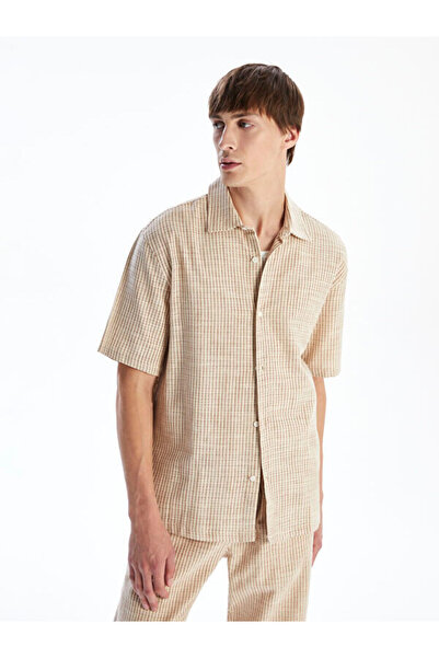 LC Waikiki Comfortable Fit Short Sleeve Striped Men's Shirt