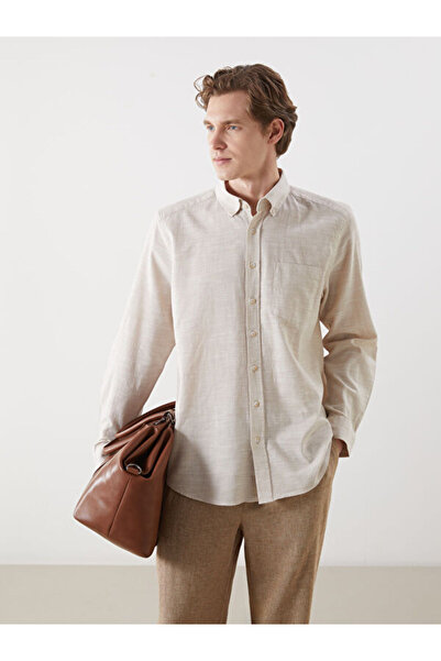 LC Waikiki Regular Fit Long Sleeve Dobby Men's Shirt