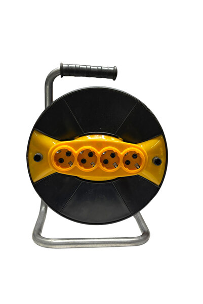 O.M.D Cable reel with drum, without cable, 4 sockets