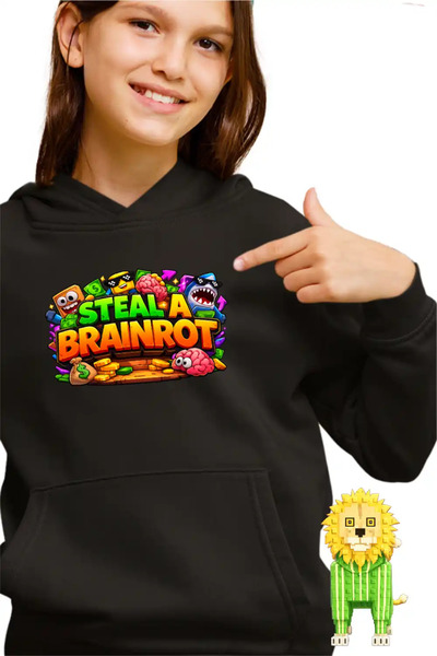 OEM Hanorac Copii Fete Steal a Brainrot Roblox Meme