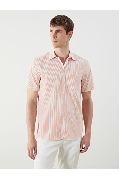 LC Waikiki Regular Fit Short Sleeve Striped Men's Shirt