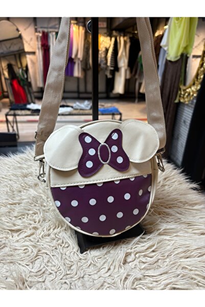 VENTUS MODA&ÇANTA Kız Çocuk Figürlü Kulaklı Fiyonklu Ayarlanabilir Askılı Çanta