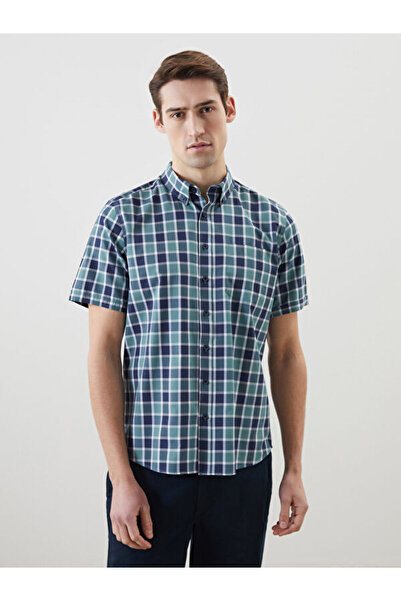 LC Waikiki Rmz Gi̇yi̇m Farkiyla Standard Fit Men's Shirt with Dobby Pockets