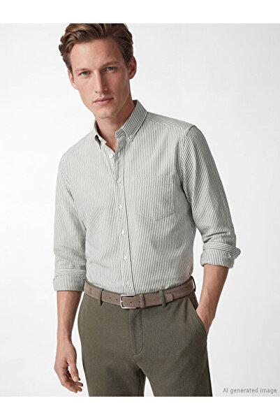 LC Waikiki Standard Fit Striped Oxford Men's Shirt