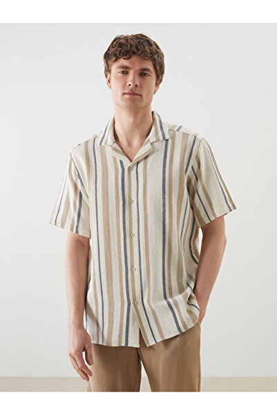 LC Waikiki Regular Fit Short Sleeve Striped Men's Shirt