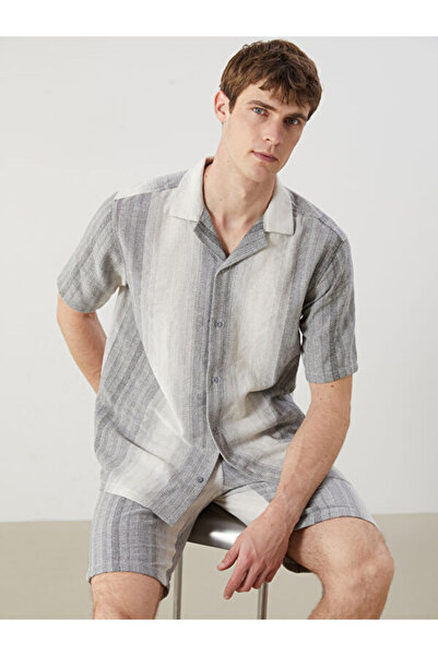 LC Waikiki Regular Fit Short Sleeve Striped Men's Shirt