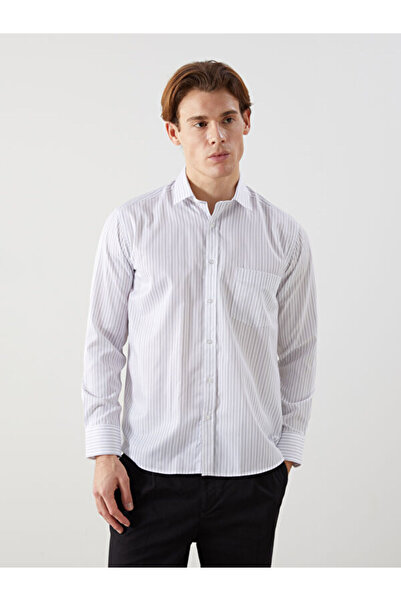 LC Waikiki Regular Fit Long Sleeve Striped Men's Shirt