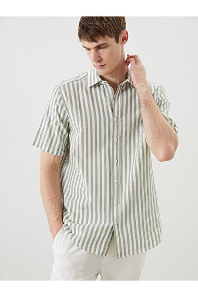 LC Waikiki Regular Fit Short Sleeve Striped Men's Shirt
